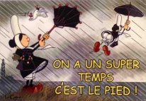 Carte postale la Bretagne - la météo